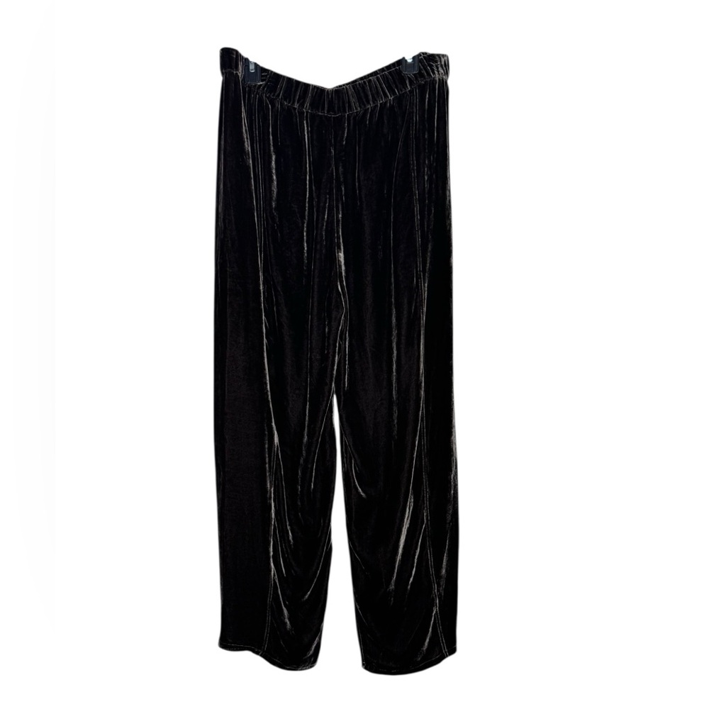 Eileen Fisher Velvet Lantern Ankle Pants NWT Wren/ Brown - Picture 5 of 8